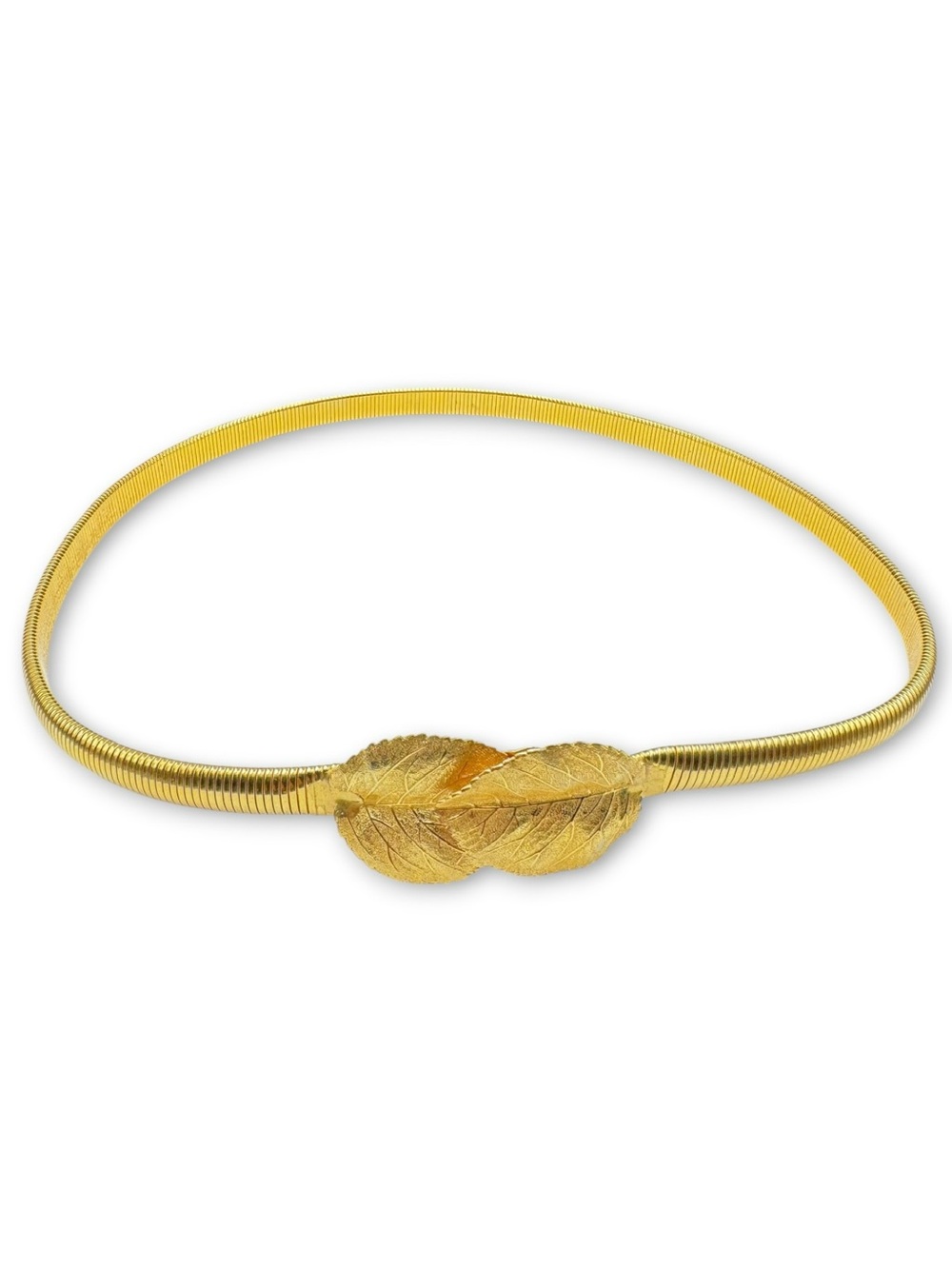 Vintage Unmarked Attributed Designer Leaf Buckle Expansion Belt
